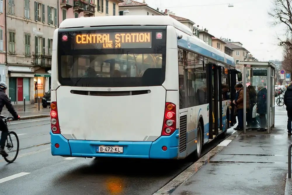 Buss – Destination – Display – Bakåtsyn